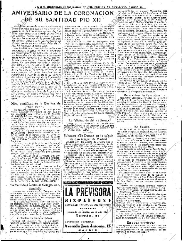 ABC SEVILLA 13-03-1940 página 11