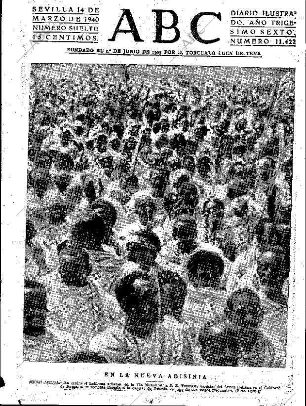 ABC SEVILLA 14-03-1940 página 1