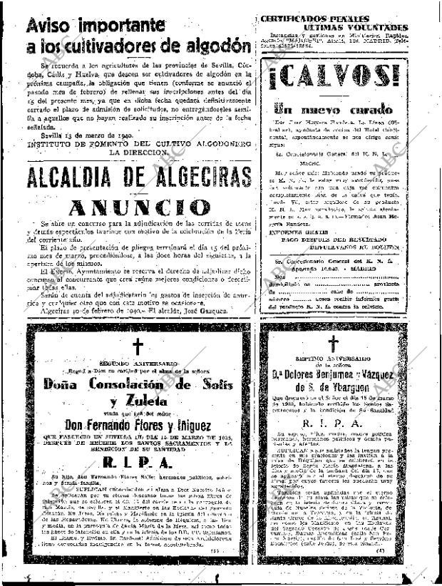 ABC SEVILLA 14-03-1940 página 15