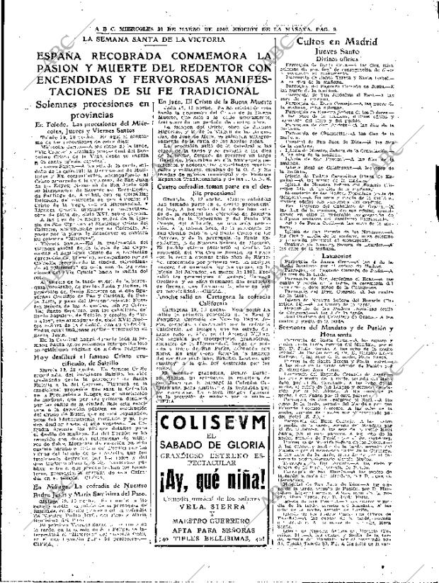 ABC MADRID 20-03-1940 página 9