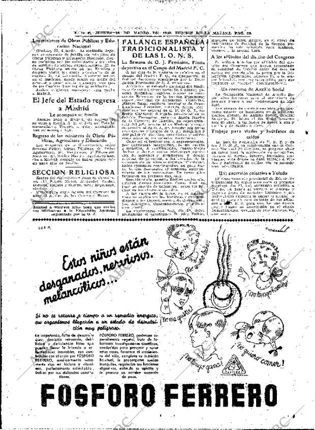 ABC MADRID 28-03-1940 página 20