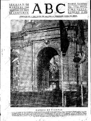 ABC SEVILLA 31-03-1940 página 1
