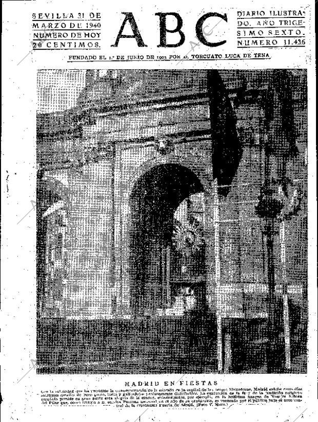 ABC SEVILLA 31-03-1940 página 1