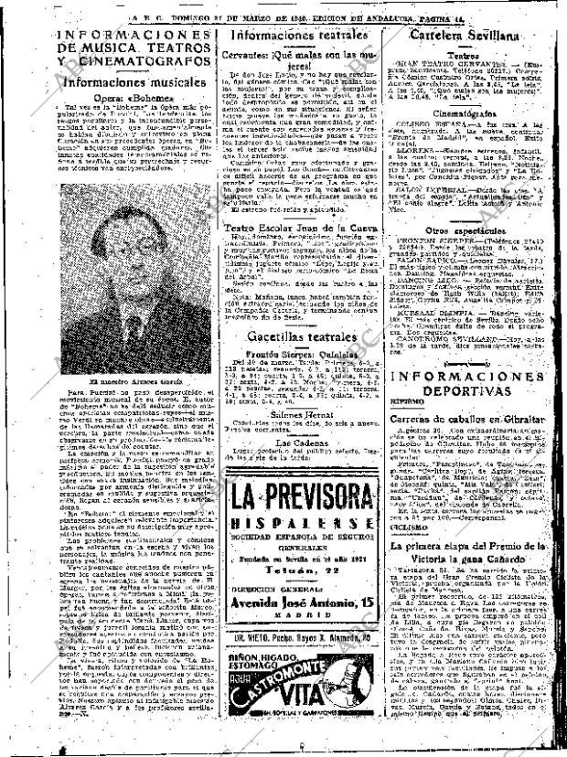 ABC SEVILLA 31-03-1940 página 14