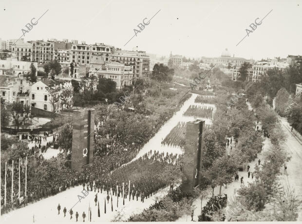 Un detalle del desfile de la Victoria