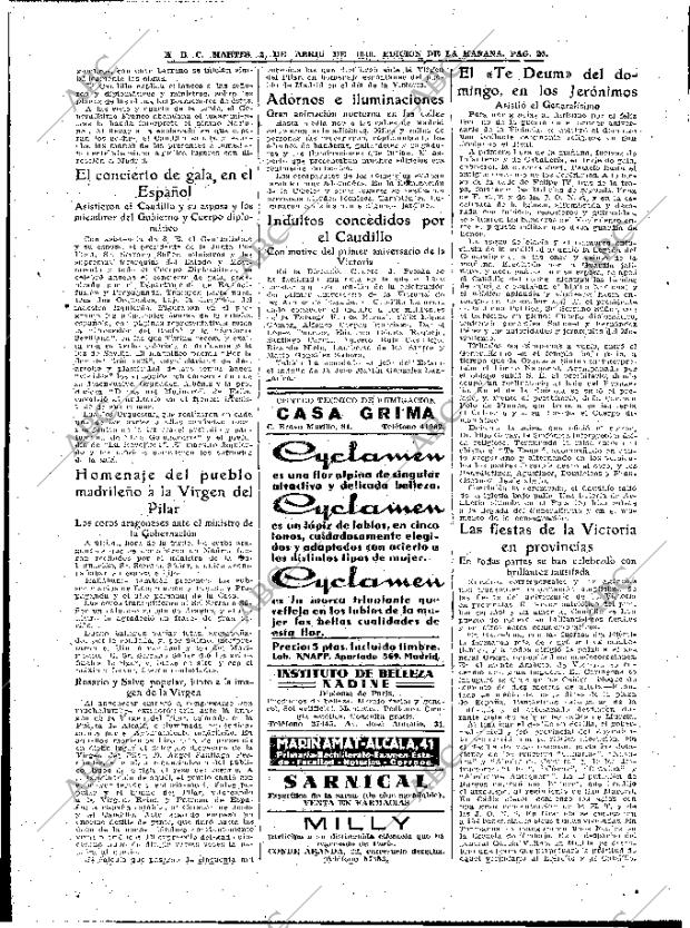 ABC MADRID 02-04-1940 página 20