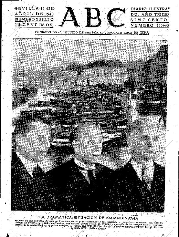 ABC SEVILLA 11-04-1940 página 1