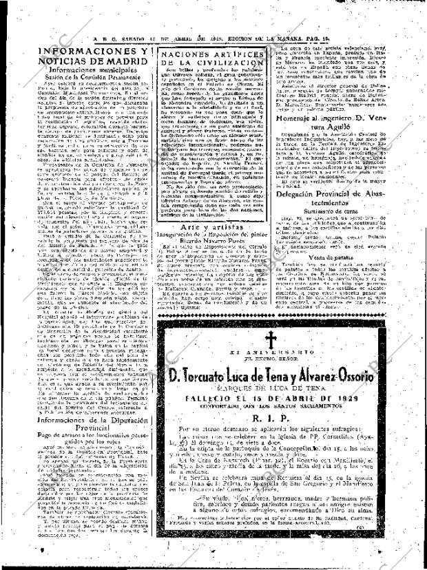 ABC MADRID 13-04-1940 página 15