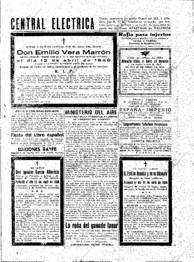 ABC MADRID 13-04-1940 página 19