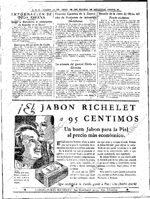 ABC SEVILLA 13-04-1940 página 10