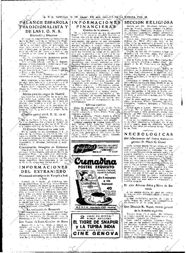 ABC MADRID 14-04-1940 página 18