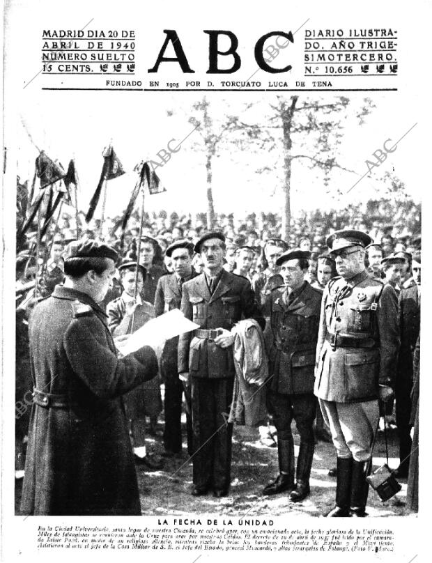 ABC MADRID 20-04-1940 página 1