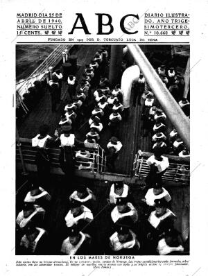 ABC MADRID 25-04-1940 página 1