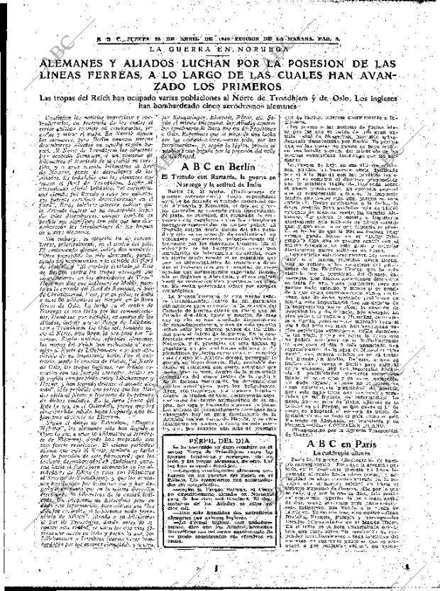 ABC MADRID 25-04-1940 página 9