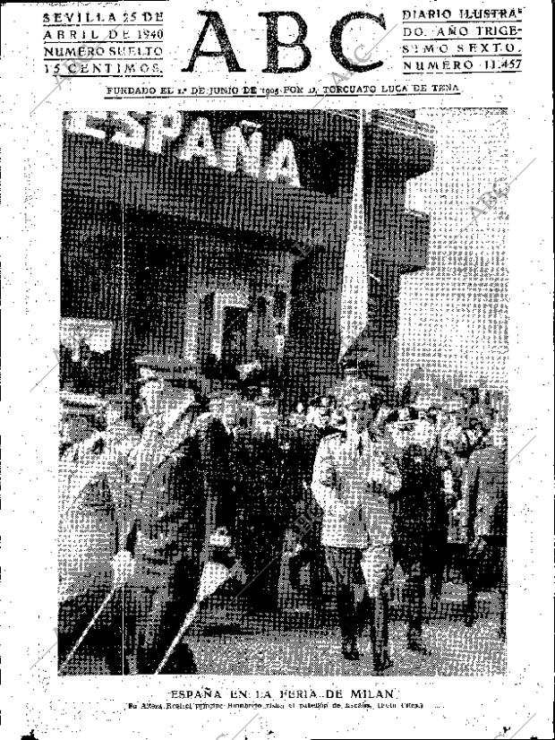 ABC SEVILLA 25-04-1940 página 1