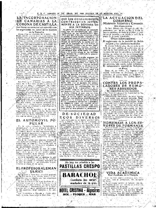 ABC MADRID 27-04-1940 página 11