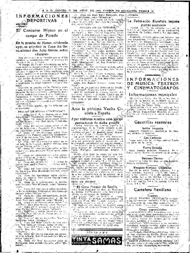 ABC SEVILLA 27-04-1940 página 14
