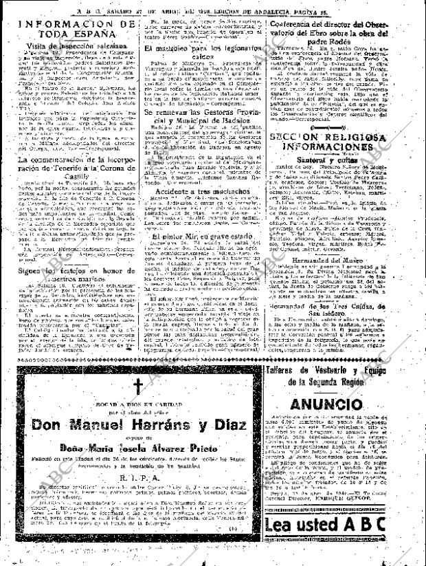 ABC SEVILLA 27-04-1940 página 15