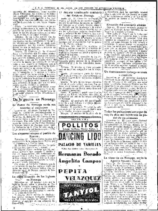 ABC SEVILLA 28-04-1940 página 6