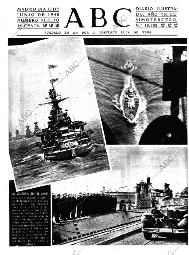 ABC MADRID 13-06-1940 página 1