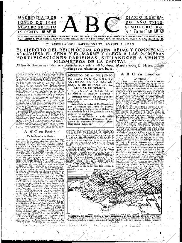 ABC MADRID 13-06-1940 página 3