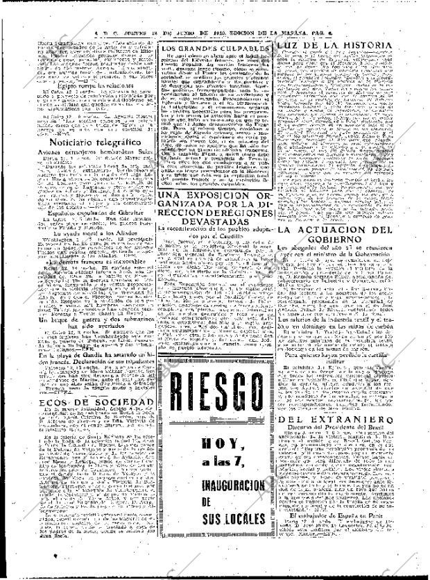 ABC MADRID 13-06-1940 página 6