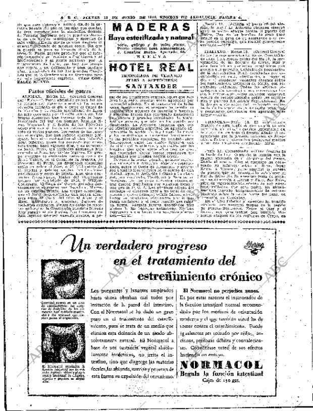 ABC SEVILLA 13-06-1940 página 4