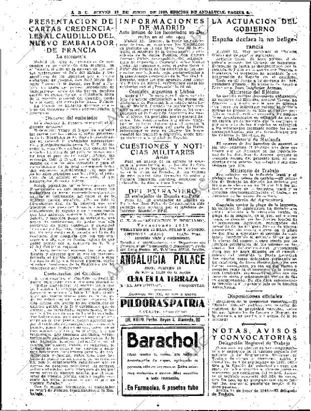 ABC SEVILLA 13-06-1940 página 6