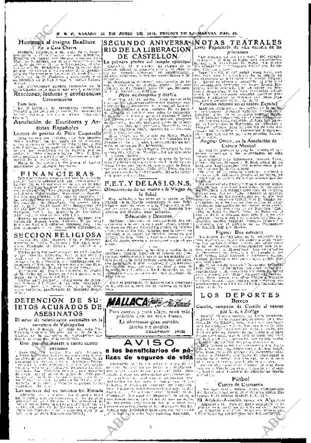 ABC MADRID 15-06-1940 página 10