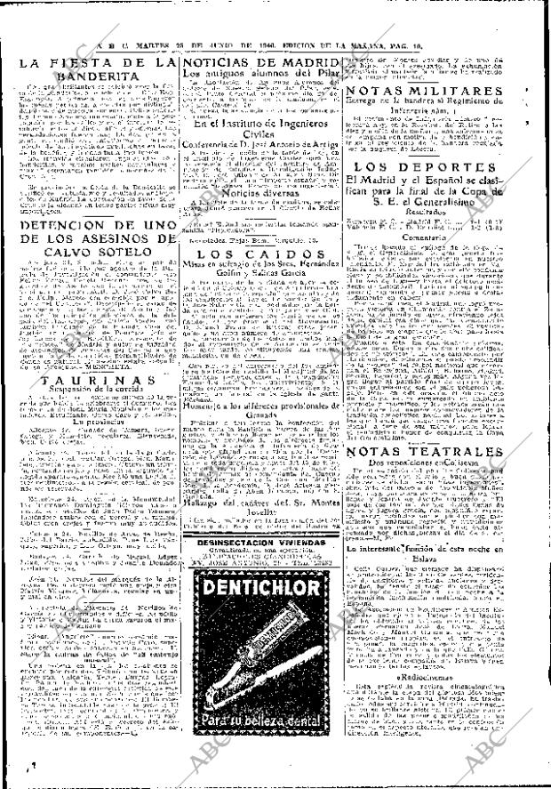 ABC MADRID 25-06-1940 página 10