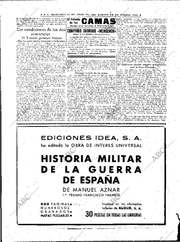 ABC MADRID 26-06-1940 página 4