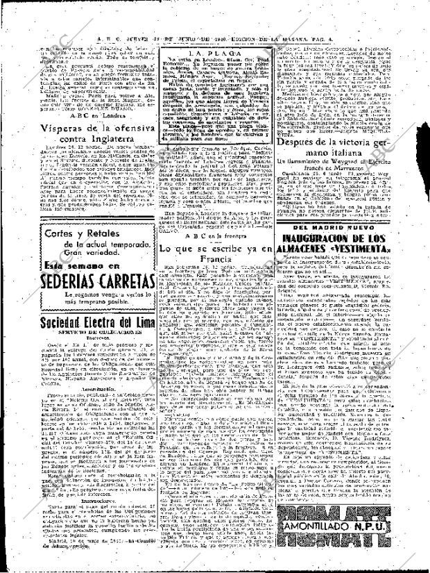 ABC MADRID 27-06-1940 página 4
