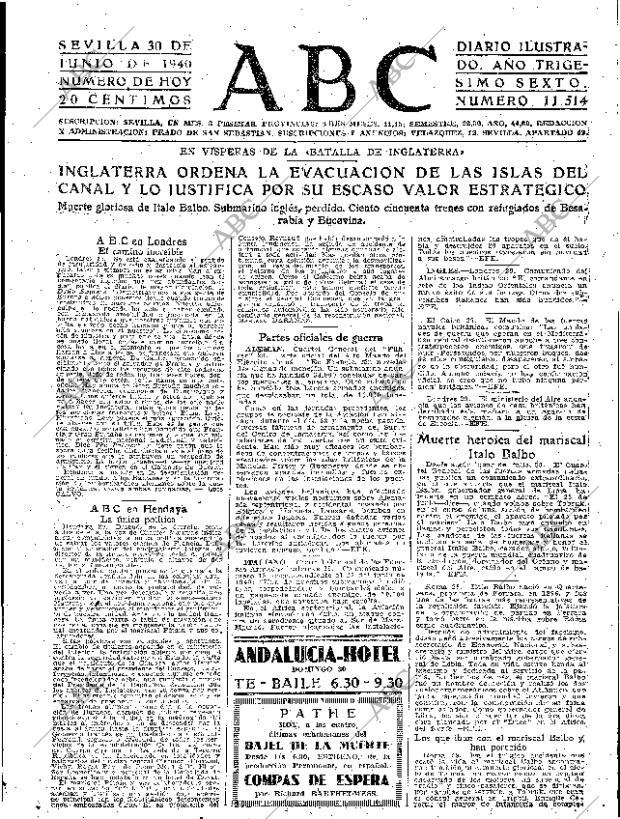 ABC SEVILLA 30-06-1940 página 3