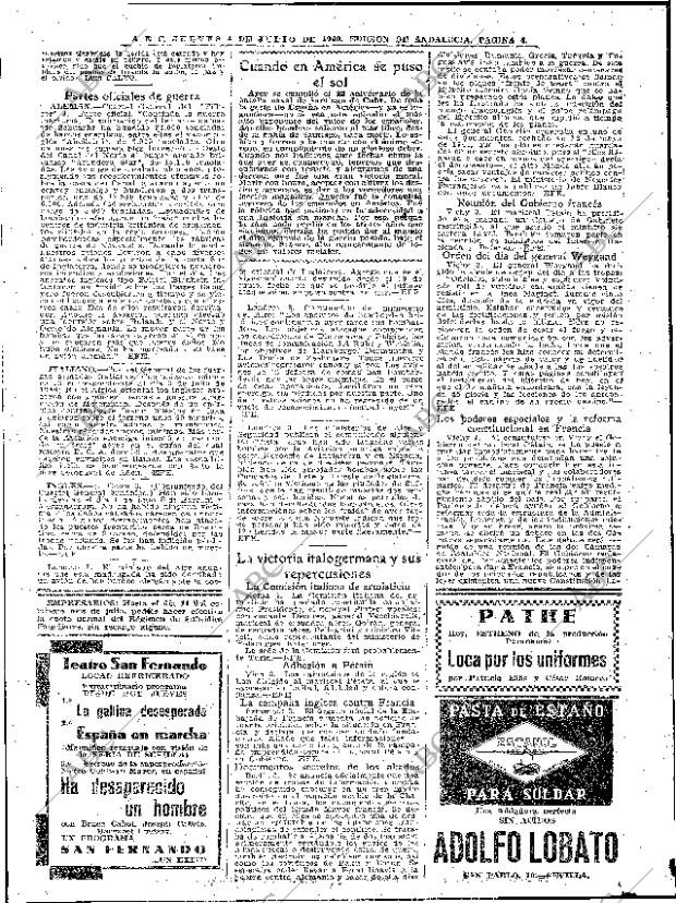 ABC SEVILLA 04-07-1940 página 4