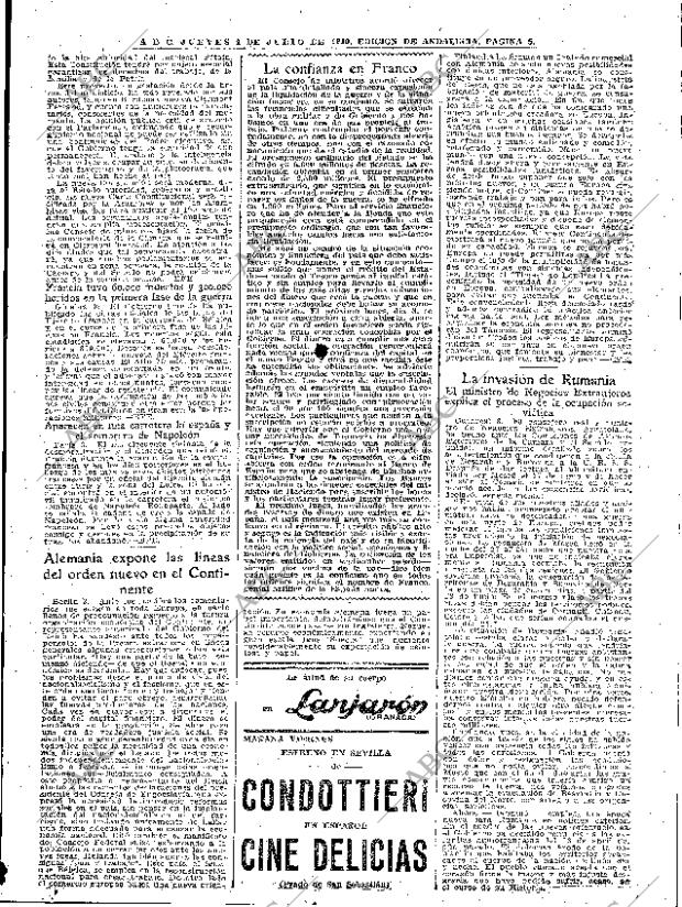 ABC SEVILLA 04-07-1940 página 5