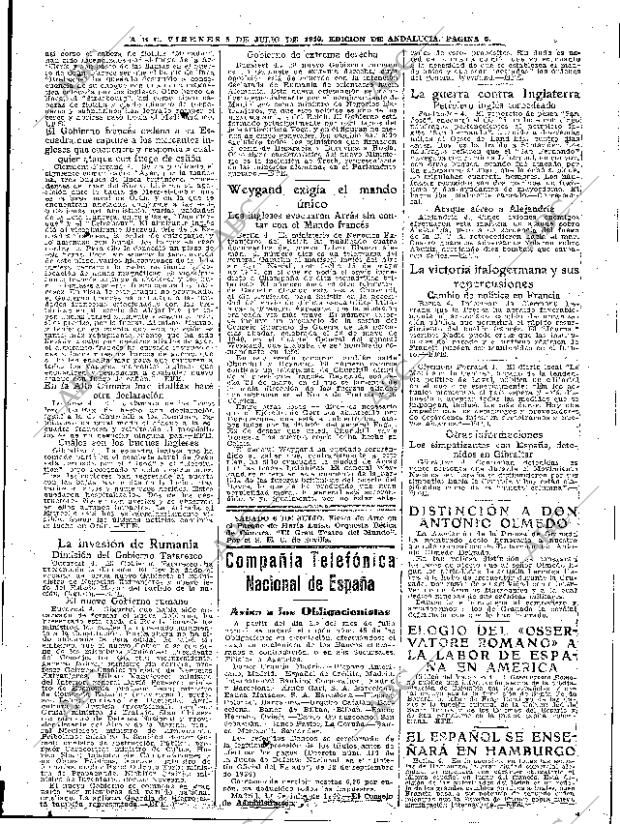 ABC SEVILLA 05-07-1940 página 5