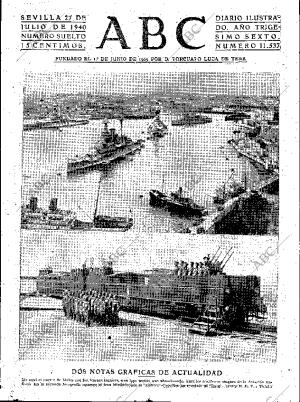 ABC SEVILLA 27-07-1940 página 1