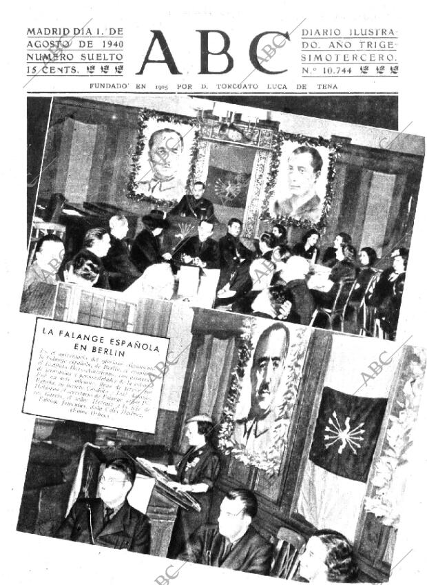 ABC MADRID 01-08-1940 página 1
