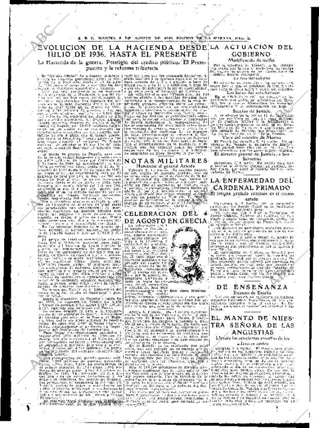 ABC MADRID 06-08-1940 página 6