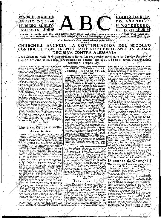 ABC MADRID 21-08-1940 página 3