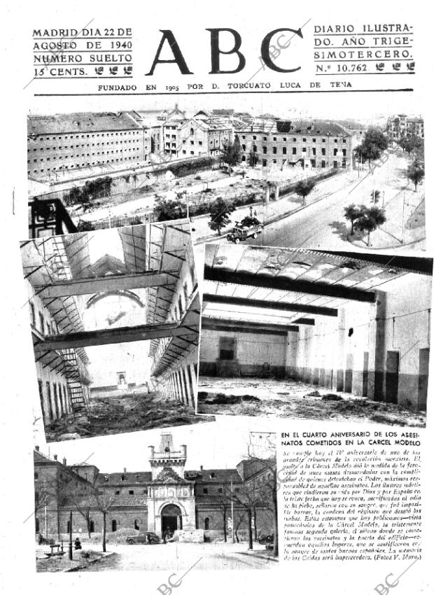 ABC MADRID 22-08-1940 página 1