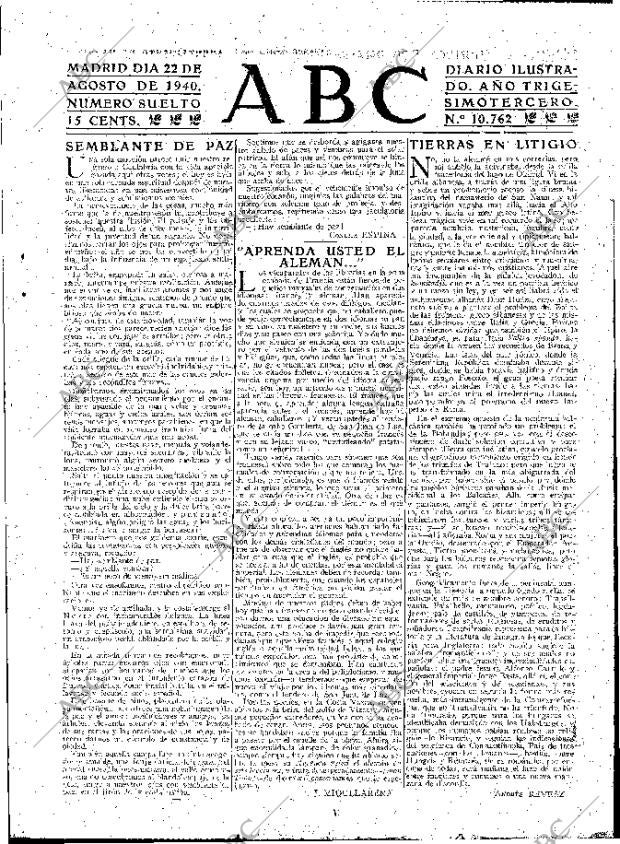 ABC MADRID 22-08-1940 página 3