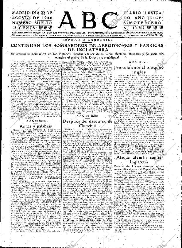 ABC MADRID 22-08-1940 página 5