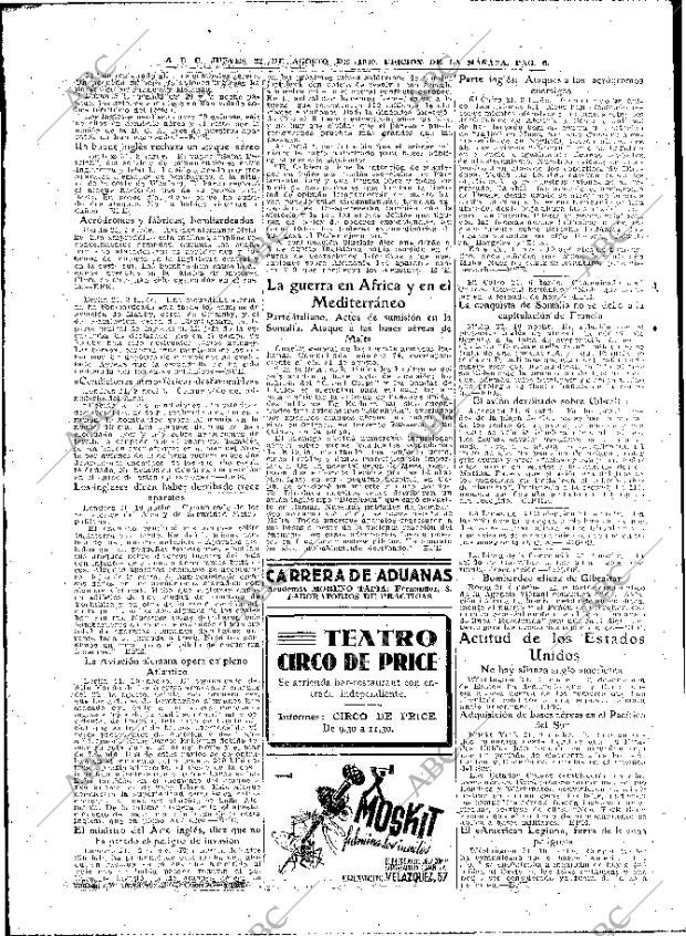 ABC MADRID 22-08-1940 página 6