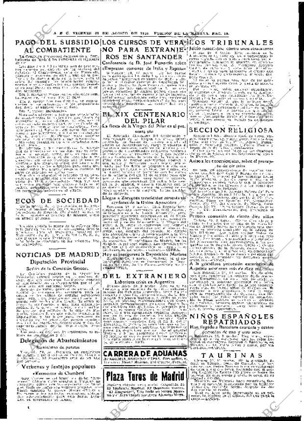 ABC MADRID 30-08-1940 página 10