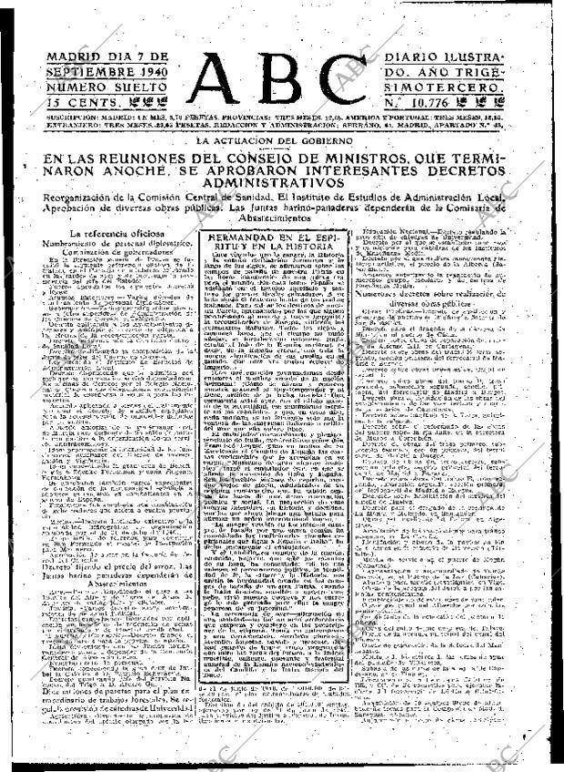 ABC MADRID 07-09-1940 página 5