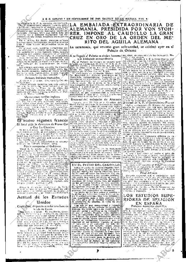 ABC MADRID 07-09-1940 página 9