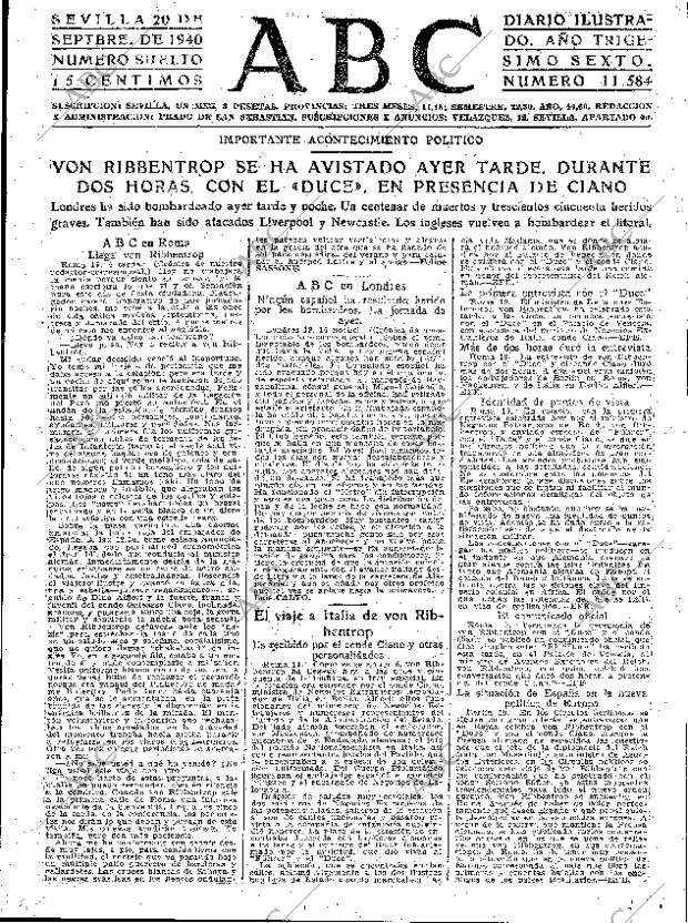 ABC SEVILLA 20-09-1940 página 3