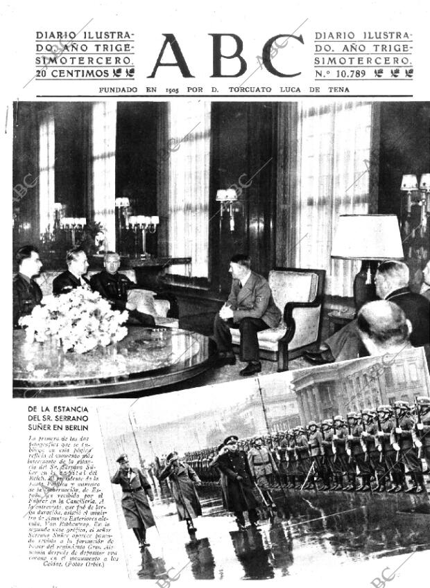 ABC MADRID 22-09-1940 página 1