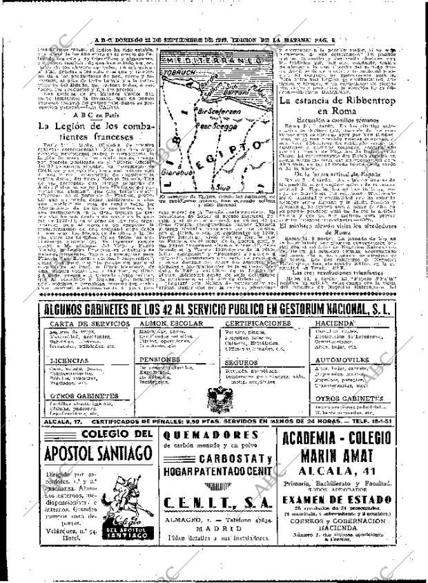 ABC MADRID 22-09-1940 página 6